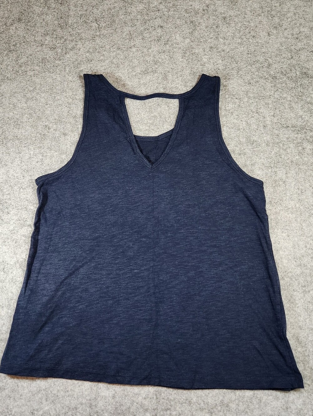 Ariat Navy Sleeveless Top with White Brand Tag Sequin Flag Size Small - Picture 3 of 8